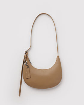 Small Recycled Leather Flat Crescent - Travel Chill