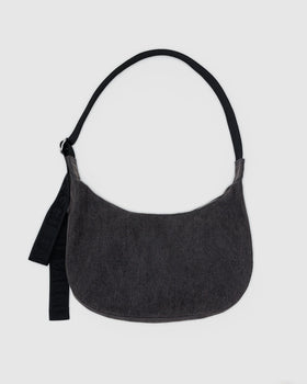 Medium Denim Crescent Bag - Signature Companion