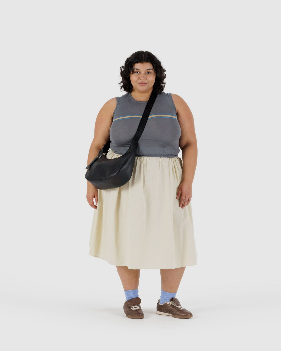 Medium Recycled Leather Crescent Bag - Premium Refresh