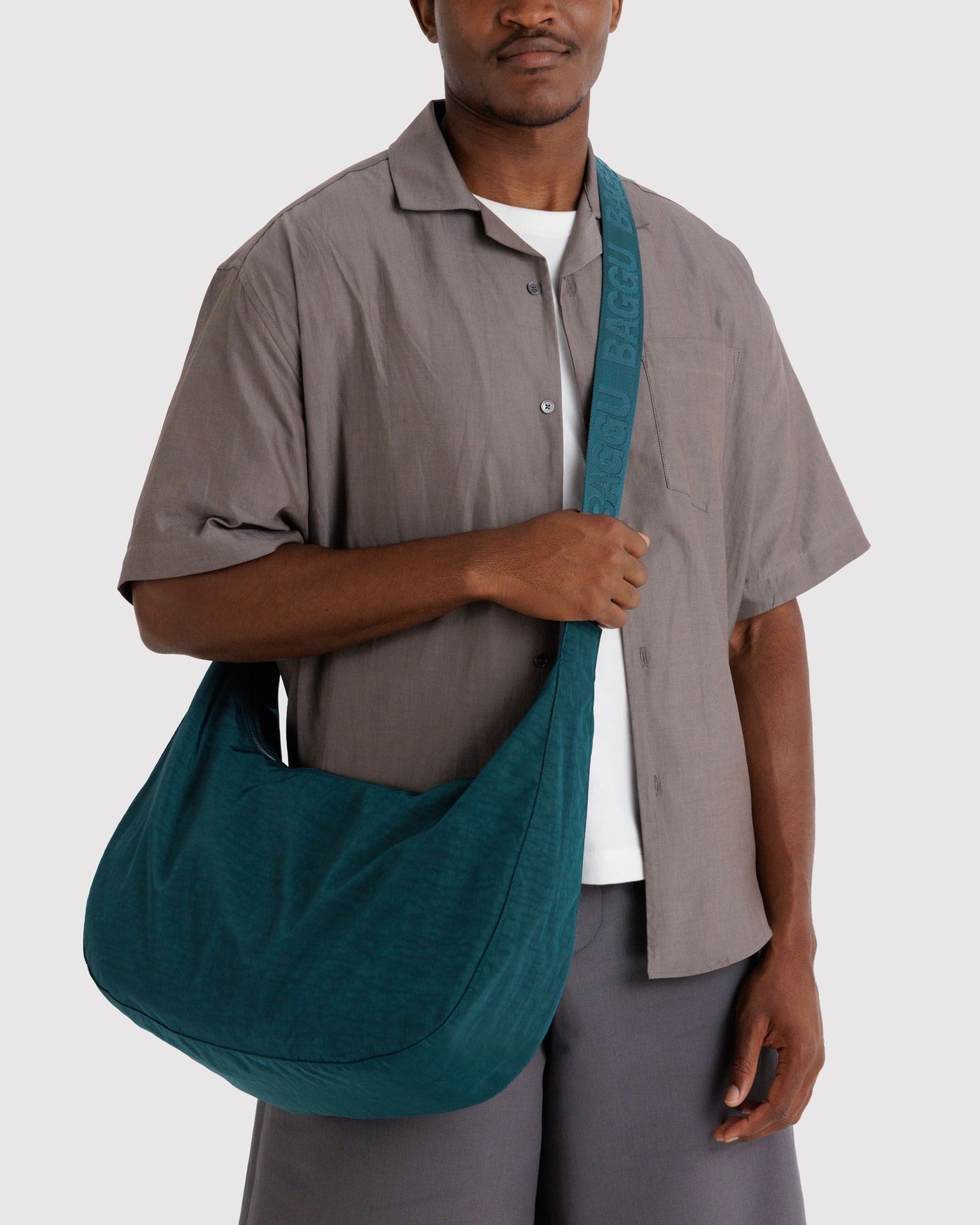 Large Nylon Crescent Bag - Everyday Accessory