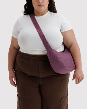 Medium Nylon Crescent Bag - Evening Pick