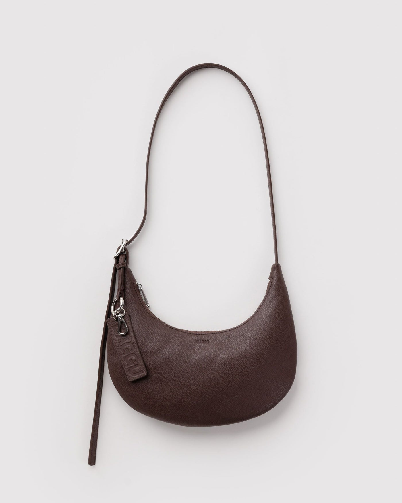 Small Recycled Leather Flat Crescent - Travel Chill