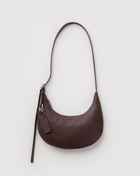 Small Recycled Leather Flat Crescent - Travel Chill