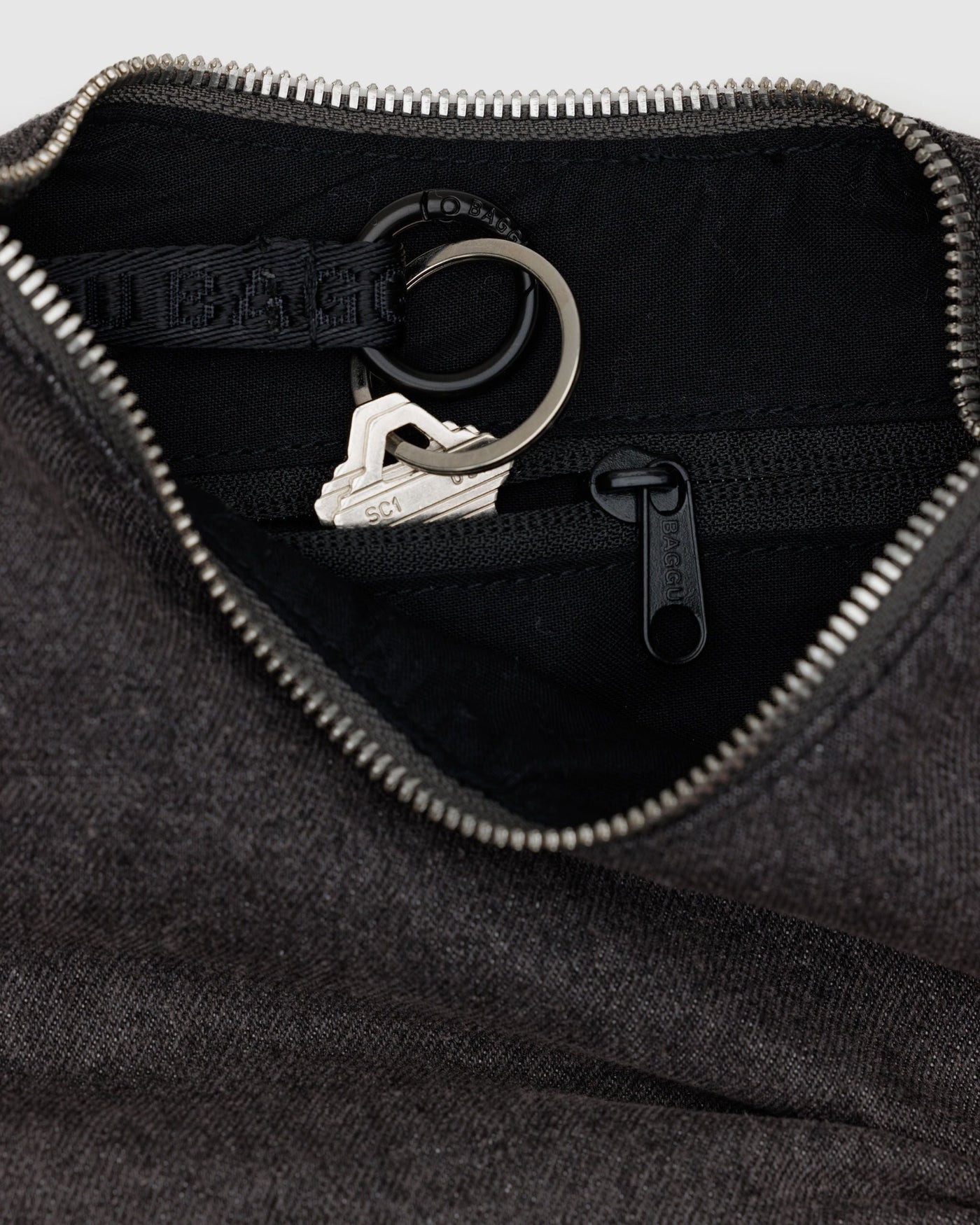 Small Denim Crescent Bag - Lightweight Select