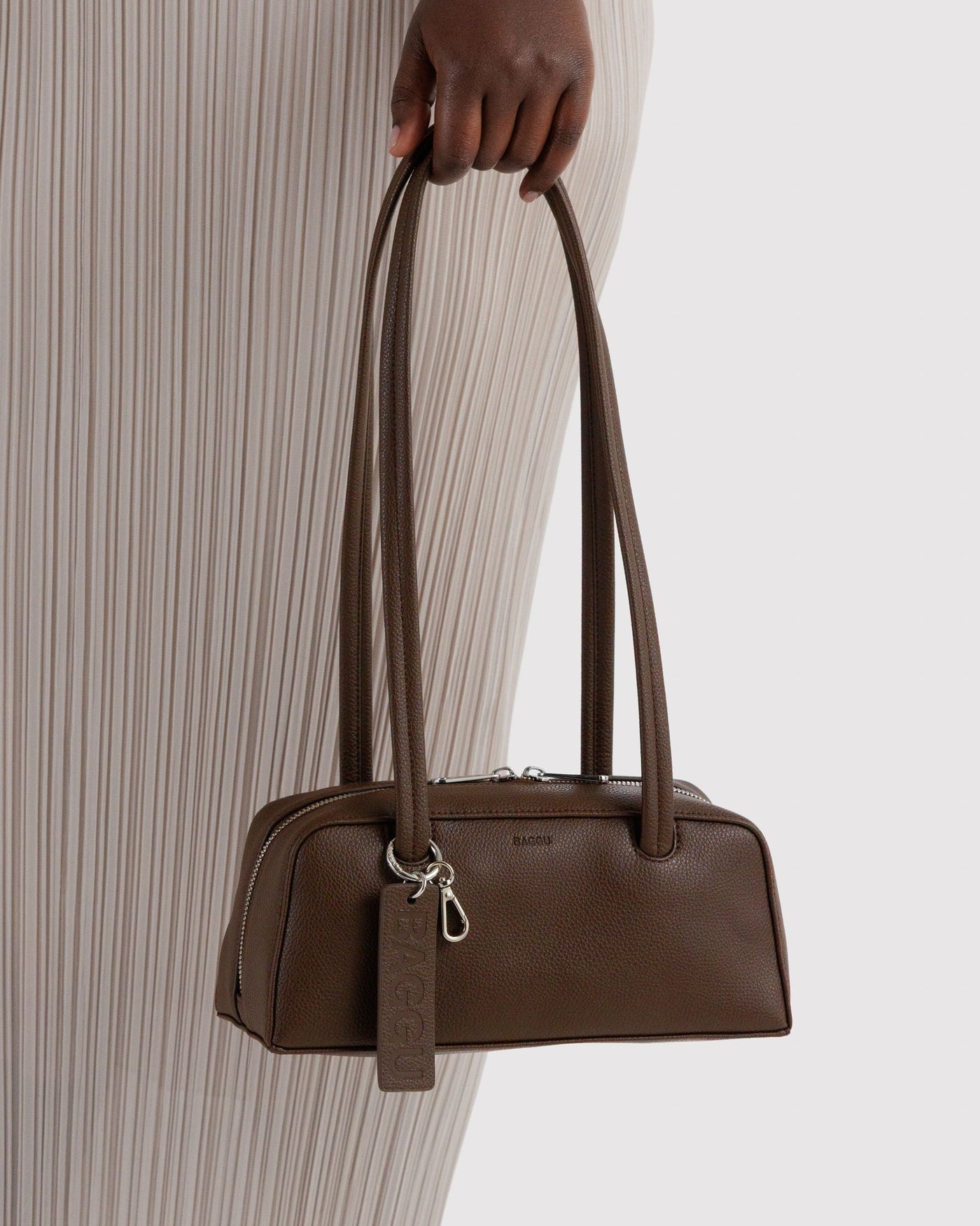 Small Recycled Leather Bowler Bag - Evening Collection