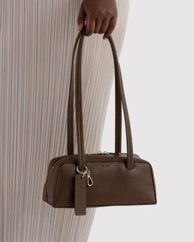 Small Recycled Leather Bowler Bag - Evening Collection