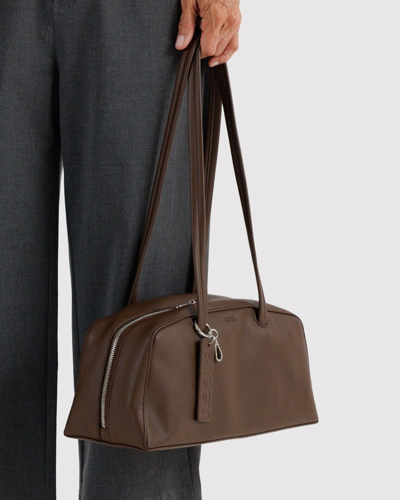 Recycled Leather Bowler Bag - Durable Essential