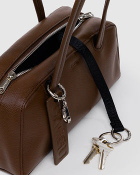 Small Recycled Leather Bowler Bag - Evening Collection