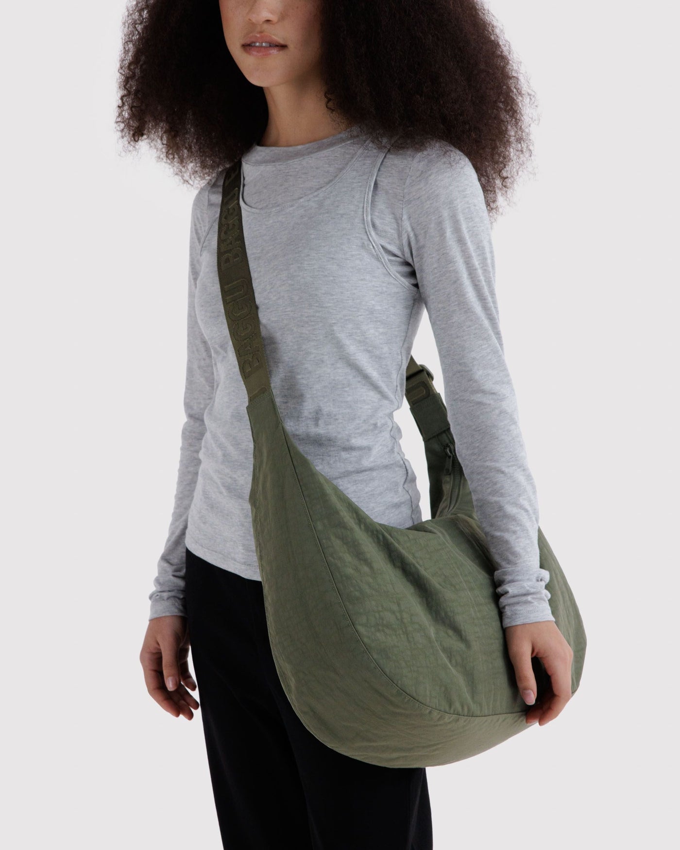Large Nylon Crescent Bag - Everyday Accessory