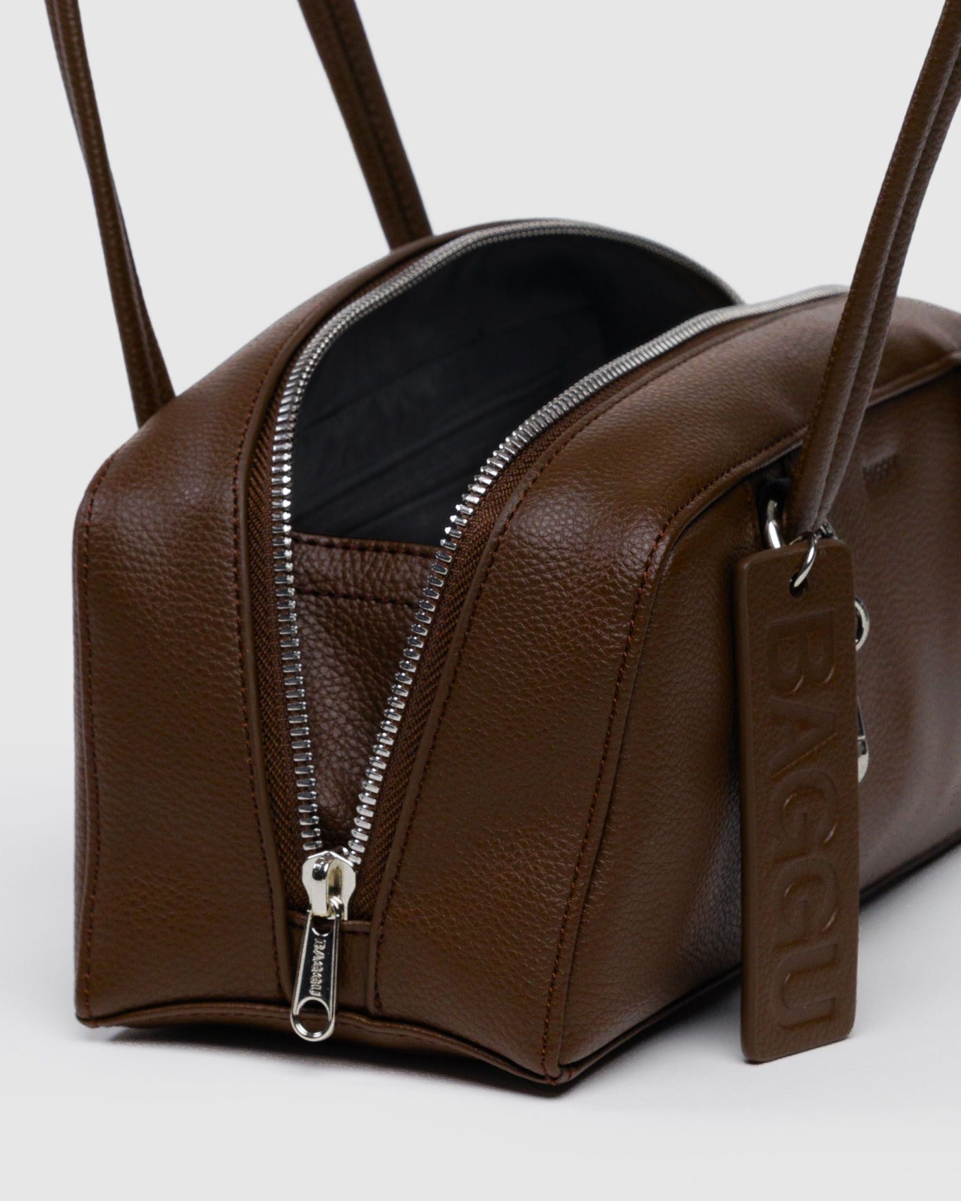 Small Recycled Leather Bowler Bag - Evening Collection
