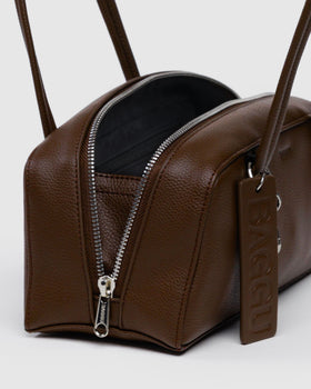 Small Recycled Leather Bowler Bag - Evening Collection