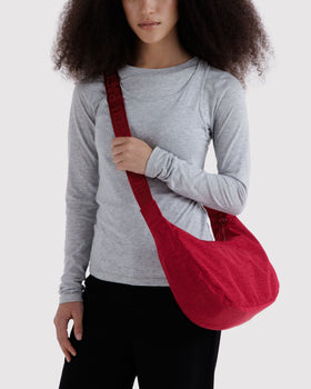 Medium Nylon Crescent Bag - Evening Pick