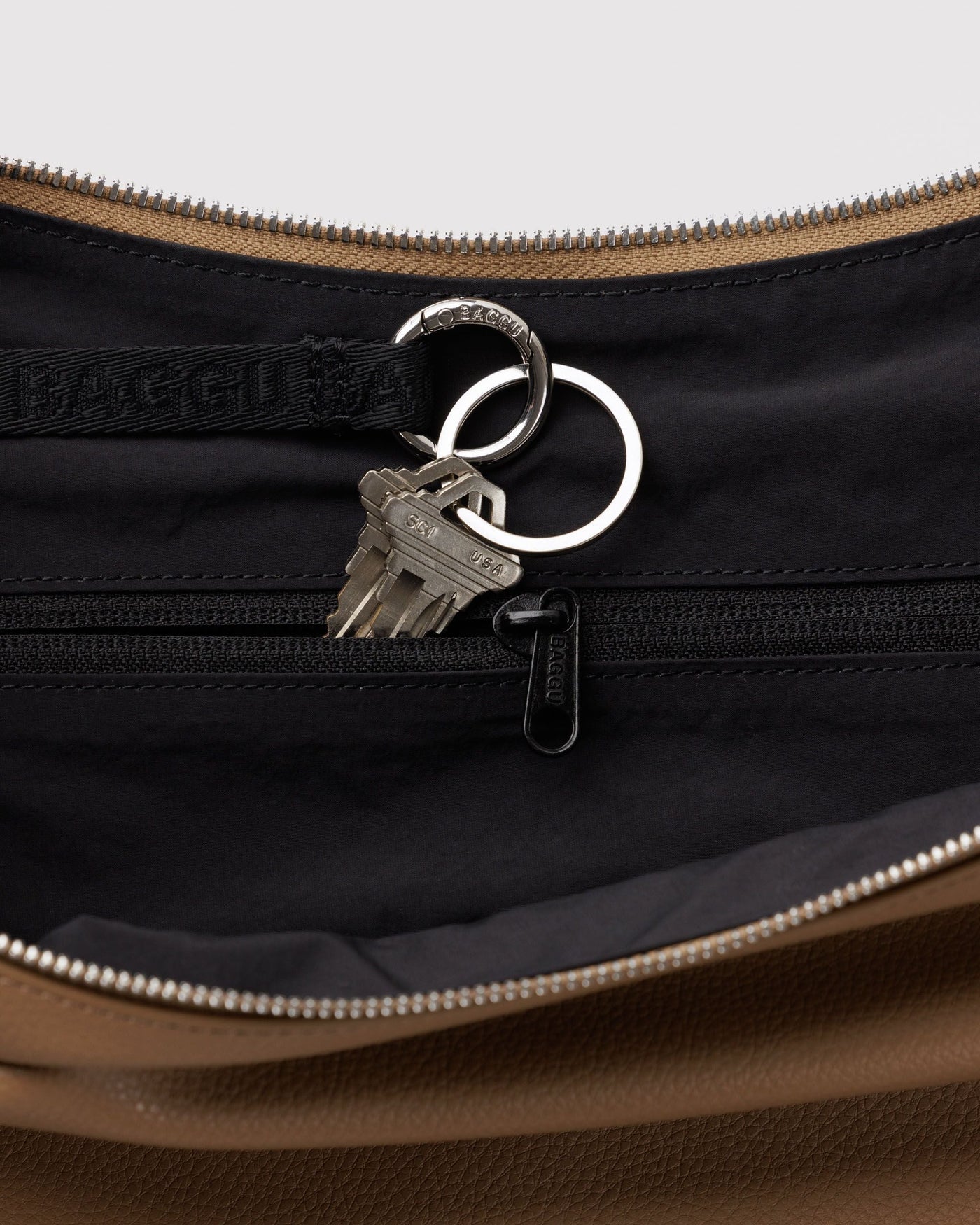 Medium Recycled Leather Flat Crescent - Adventure Favorite