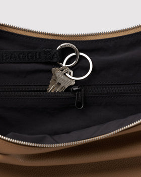 Medium Recycled Leather Flat Crescent - Adventure Favorite