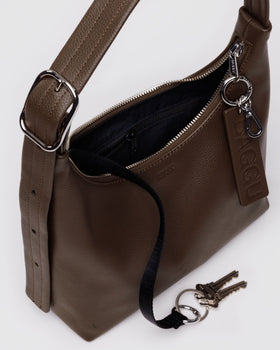 Mini Recycled Leather Shoulder Bag - Casual Companion
