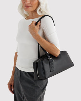 Recycled Leather Bowler Bag - Durable Essential