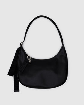 Medium Recycled Leather Crescent Bag - Premium Refresh