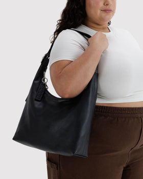 Recycled Leather Shoulder Bag - Journey Companion